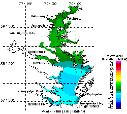 Water level dynamic map