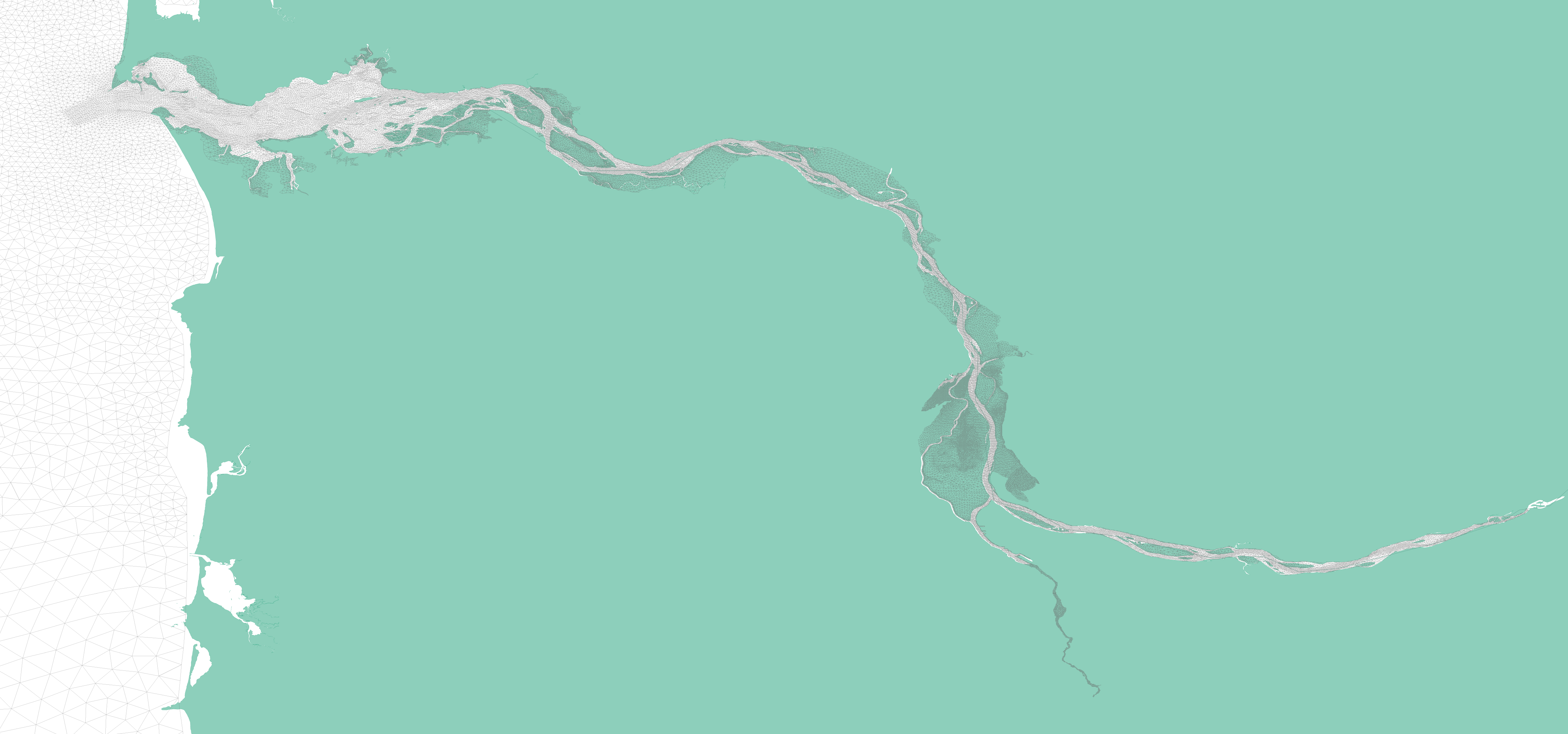 CREOFS model river grid image