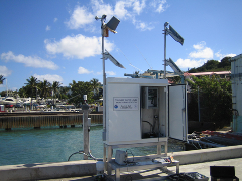 A water level station at St. Croix
